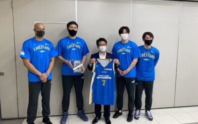 滋賀レイクスターズ　シーズン終了報告に来訪されました