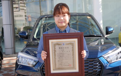 中口 遥（射撃・エアライフル）が公益財団法人　滋賀県スポーツ協会様より「特別栄誉賞」を受賞しました。