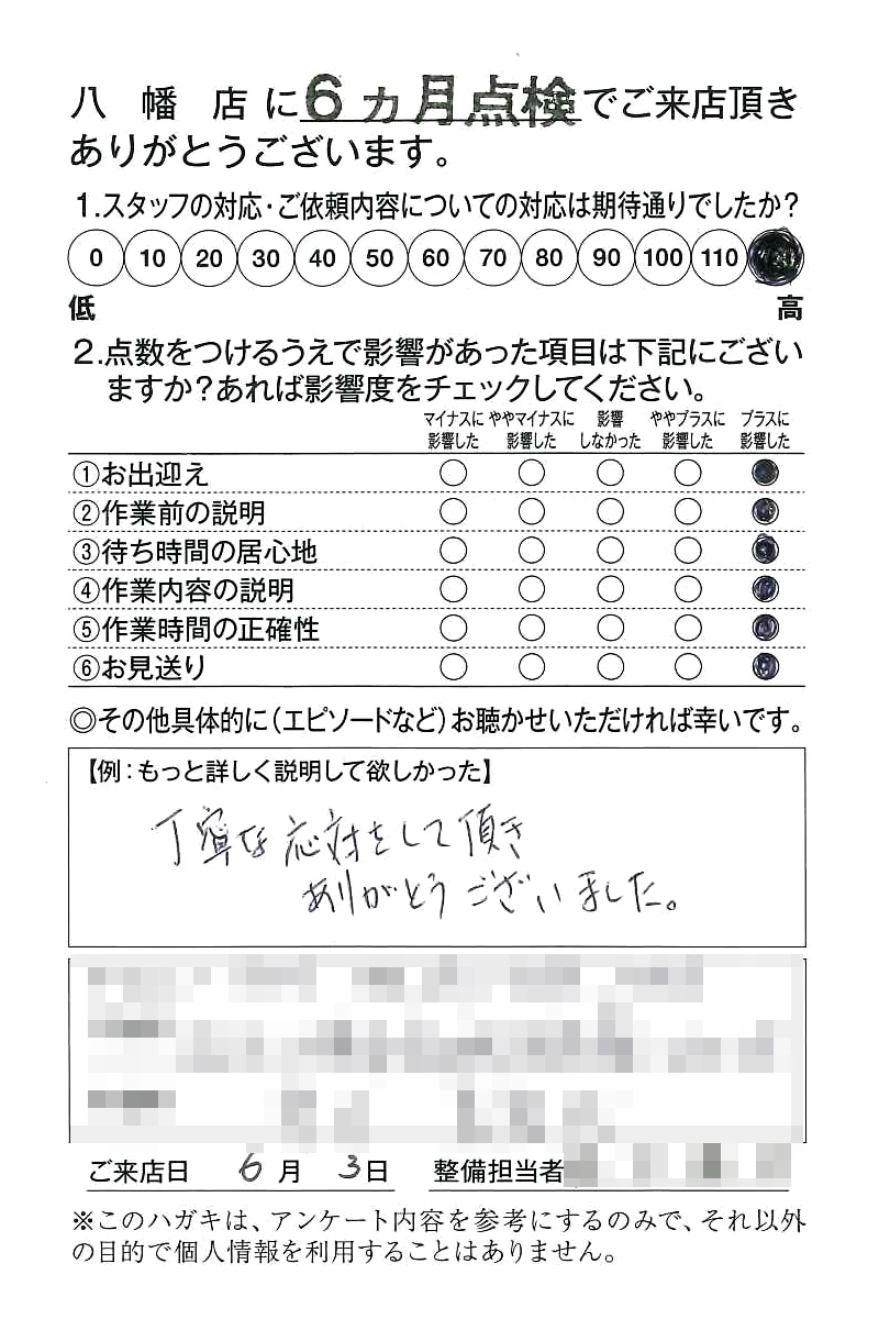 八幡店250603I様
